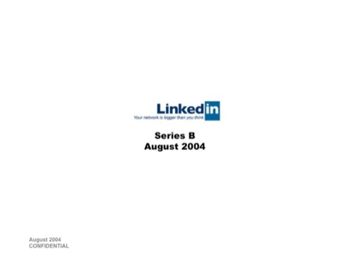 LinkedIn Series B pitch deck
