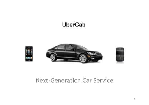 Uber Seed pitch deck
