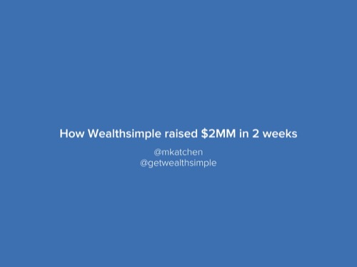 Wealthsimple Seed pitch deck
